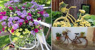 How to plant flowers in a bicycle basket. 10 Diy Bicycle Planter Ideas Cheap But Full Of Creativity Balcony Garden Web