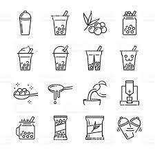 Bubble Tea Icon Set Included The Icons As Bubble Milk Tea Shake Drink Pouring Boba Juice And More Royalty Fre Bubble Milk Tea Bubble Tea Shop Tea Logo