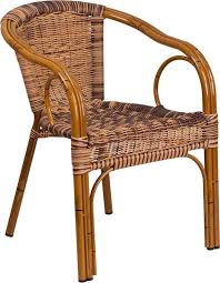 Cadiz Burning Brown Rattan Chair With Dk Red Bamboo Aluminum Frame Fl Sda A In 2020 Bamboo Chair Patio Chairs Restaurant Patio
