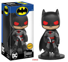 Batman Black And Red Suit Cartoon Wobbler Dc Batman Flashpoint Red Eyes Chase Variant Batman Figures Batman Action Figures Batman