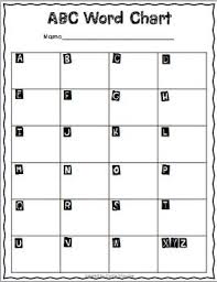 Abc Word Chart Abc Chart Pre Writing Writing Folders