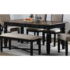 Part of mason collection from tov furniture. New Classic Furniture Prairie Point 6 Drawer Rectangular Dining Table In Black D058b 10promo By Dining Rooms Outlet