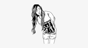 More images for sketch tumblr » Brushes Hipster Vintage Girl Drawing Tumblr Png Drawing Transparent Png 400x367 Free Download On Nicepng