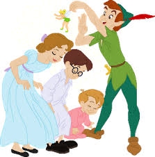 Wendy John And Michael Darling With Tinkerbell And Peter Pan Peter Pan And Tinkerbell Peter Pan Stickers Peter Pan Disney