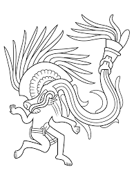 Aztec coloring pages to color, print and download for free along with bunch of favorite aztec this coloring picture meassure is about 600 pixel x 921 pixel with approximate file size for around 149.59. Quetzalcoatl Aztec God Coloring Page Free Printable Coloring Pages For Kids