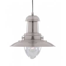 Special offers & discounts available. Nautical Style Fishermans Lantern Ceiling Pendant Light Satin Silver