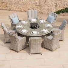 Check out our 8 seat dining table selection for the very best in unique or custom, handmade pieces from our kitchen & dining tables shops. Maze Rattan Oxford 8 Seat Round Fire Pit Dining Set Garden Street