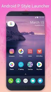 P Launcher For Android 9 0 Launcher Theme V3 5 Android Best Android Office Themes