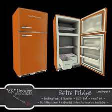 Buy from an authorized internet retailer and get free technical support for life. Second Life Marketplace Zk Retro Fridge Orange