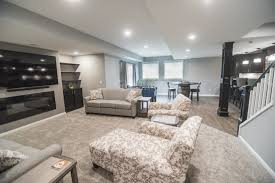 Browse pictures of home bar ideas at hgtv.com for inspiration on your kitchen, basement, bonus room, lounge or theater space. Brighton Mi Finished Walkout Basement Finished Basements Plus Finishing Basement Basement Makeover Low Ceiling