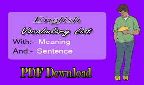 Words with explanation in english & hindi. English Vocabulary List A To Z For Competitive Exams In Hindi Pdf