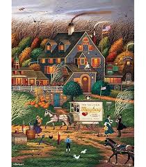 Amazon.com: Charles Wysocki's Americana 1000 Piece Puzzle (Dr. Irving  Roberts Veterinary Surgeon) by Milton Bradley : Toys & Games