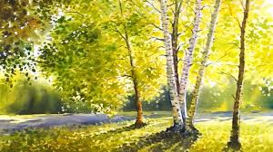 Shop landscape drawings and watercolours and other fine drawings and watercolor paintings from top galleries around the world. Yellow Autumn Birch Forest Watercolor Painting Youtube