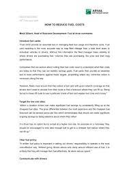 How To Reduce Fuel Costs - Arval