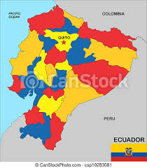 Compartir cualquier lugar, encuentra tu ubicación, el clima, la regla, las regiones y las ciudades de listas de marcado de capital y en los centros administrativos; Ecuador Map Very Big Size Ecuador Political Map Illustration Canstock