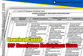Dimana tempat download buku berbentuk pdf tanpa bayar? Download Contoh Sop Manajemen Kedisiplinan Siswa Kami Madrasah