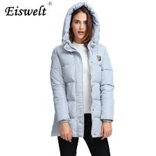 Eiswelt 2017 New Fashion Long Winter Jacket Women Slim Female Coat Thicken Parka Cotton Clothing Red Cl Winter Jackets Women Long Winter Jacket Coats For Women