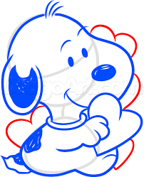 How To Draw Valentine Snoopy Step 10 Snoopy Drawing Valentine Drawing Snoopy Valentine