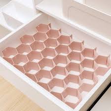 Once again, this is a solution i like both because it offers effective storage and because it's so cute. Godeal Diy Honeycomb Organizer Multi Functional Drawer Free Combination Underwear Socks Scarves Makeup Storage Box Gray Drawer Organizers Home Ourvagabondstories Com