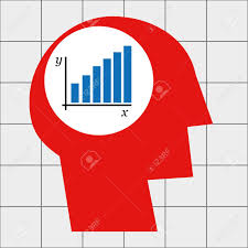 Stylized Human Head In Profile With A Bar Chart Depicting Growth