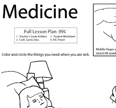Coloring pages are no longer just for children. Coloring Sheet Medicine Asl Teaching Resources