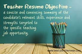 Check spelling or type a new query. Teaching Resume Objective Samples