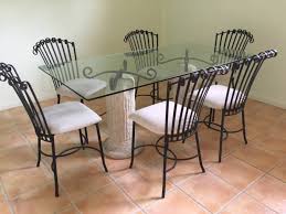 Wrought Iron Glass Dining Table 6 Chairs Dining Tables Gumtree Australia Maroochydore Area Maroochydore 1098506785 Glass Dining Table Dining Table Table