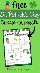 Next monday (march 17th) is saint patrick's day, so here's a crossword based on vocabulary associated with ireland's national day. Fun St Patrick S Day Crossword Puzzle For Kids All About Baby Blog