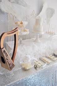 Angel Baby Shower Party Ideas Supplies Idea Cake Decorations Angel Baby Shower Heavenly Baby Shower Baby Shower Winter