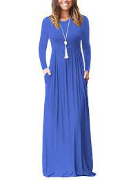 Modernsoul easy knit jersey maxi dress with pockets treasure a dress, effortless and comfortable. Long Sleeve Maxi Dress Casual Attire Jersey Cotton Knit Fabric Dark Blue