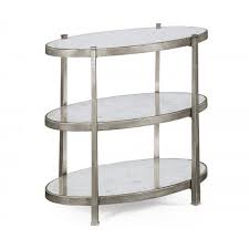 The mix of frosted glass and champagne metal makes this a wonderful addition. Luxury Designer 3 Tier Glass Side Table Silver Dining Table In Kitchen Glass Side Tables Side Table