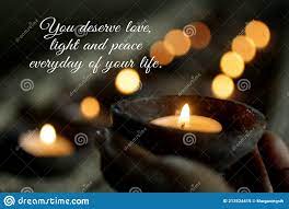 Inspirational Quote You Deserve Love Light Peace Everyday Of Your Life Self Love Care Worthy Concept With Candle In Hand Stock Image Image Of Deserve Christmas 213524415