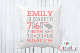 Download Baby Birth Announcement Elephant Svg Cut File By Svg Cuttables Thehungryjpeg Com