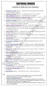Idioms Phrases We Learnt Last Week Mar 08 14 2020 In 2020 Idioms And Phrases English Phrases English Words