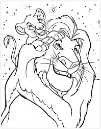 Homefun stuffcoloring pagesthe lion king 2. Mufasa With His Son Simba The Lion King Kids Coloring Pages
