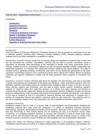 Qualitative research is commonly used in the humanities and social sciences, in subjects such as anthropology, sociology, education, health sciences qualitative research question examples. Research Methods In Pharmacy Practice Research Article One