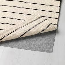 Carpet mat rugs 1 square meter extra thick gripper hardwood floors carpeted vinyl tile any hard surface area rugs pads non slip. Torslev Stripe White Black Rug Flatwoven Ikea