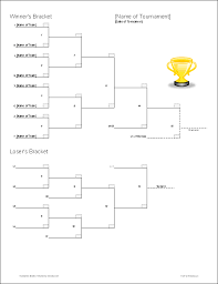 Download The Double Elimination Bracket Template From