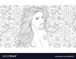 They are inexpensive and you can do a solid neutral or maybe even a vibrant color. Beautiful Girl Coloring Pages Royalty Free Vector Image Coloring Pages For Girls Coloring Pages Printable Coloring Pages