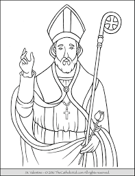 Catholic valentine's day cards to color. Saint Valentine Coloring Page