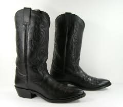 Black And White Cowboy Boots Mens Justin Cowboy Boots Mens 10 D Black Leather Western Made In Usa Style 1412 Justinboots Cowboywes Leather Western Boots Vintage Cowboy Boots Mens Cowboy Boots
