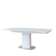 This glass table is a miracle of design. Press Loft Image Of Camillo White Frosted Glass Extending Dining Table For Press Pr