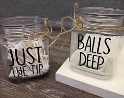 Ball® drinking mason jars perfect for parties, home entertaining or as gifts, this ball® mason jar glassware is made in the usa with the same high quality glass as ball® canning jars but with a handle to make holding the jar much easier. Clear Bathroom Jars Etsy