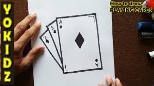 Create your own coloring book for kids of all ages. How To Draw Playing Cards Step By Step Youtube
