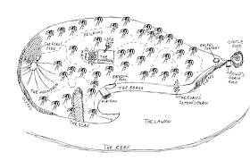 Lord Of The Flies Map Of The Island William Golding