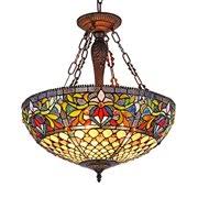 The segmented glass shades feature multiple colors and shapes. Tiffany Pendant Lighting Walmart Com