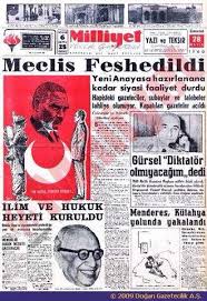 Türkiye cumhuriyeti tarihinin ilk askeri darbesi 27 mayıs 1960'da yapıldı. Yeni Safak Canli Sur Twitter Turkiye Tarihine Kara Leke Olarak Gecen 27 Mayis 1960 Darbesi Icin Atilan Utanc Mansetleri Http T Co 4hlombbqv5