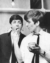 Aww George Is Actually Sharing His Food Now That Is Love Right There Beatles George The Beatles Beatles Pictures