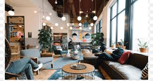 Wework purchases real estate space—sometimes just a floor or two in an office building—and transforms it. Wework Hammersmith Brook Green Coworking Office Unternehmen Gebaude Wachsen Logo Logo Pfeil Png Herunterladen 1196 628 Kostenlos Transparent Interieur Design Png Herunterladen