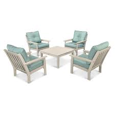 Polywood Vineyard High Density Polyethylene 5 Piece Patio Conversation Set With Images Conversation Set Patio Buy Outdoor Furniture Deep Seating Chair